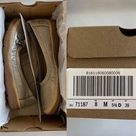Clark’s Elaina Jade Ballet Flat in Pewter Size 8 - Picture 8 of 12